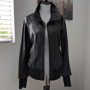 Mackage for Aritzia Real Leather Jacket Black